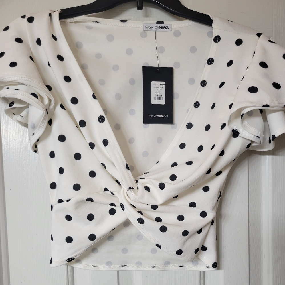 Polka dot crop top